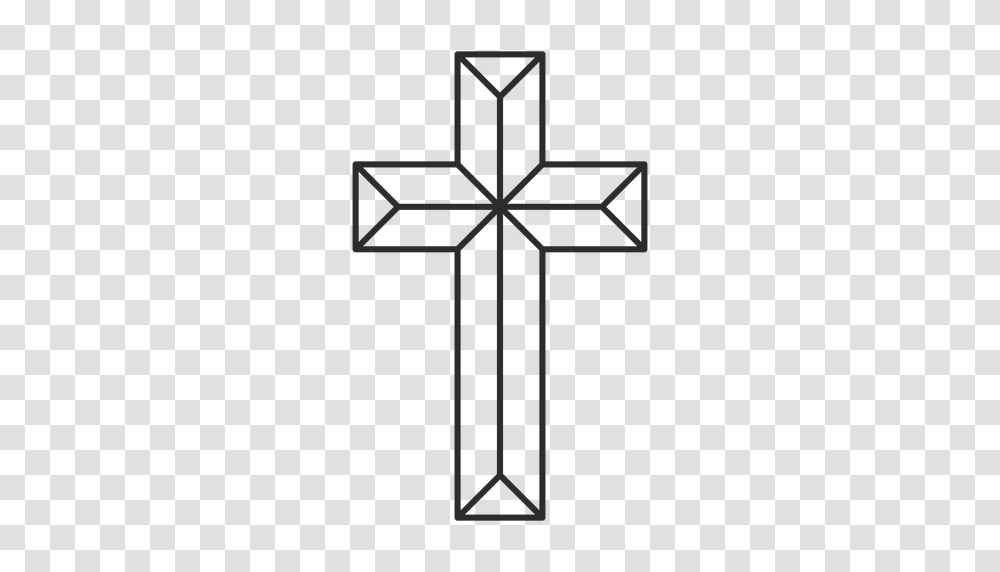 Geometric Christian Cross Icon, Crucifix Transparent Png