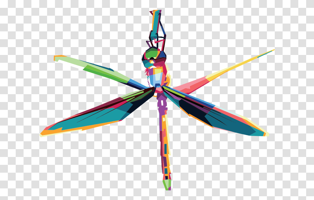 Geometric Dragon Fly, Bow, Dragonfly, Insect, Invertebrate Transparent Png