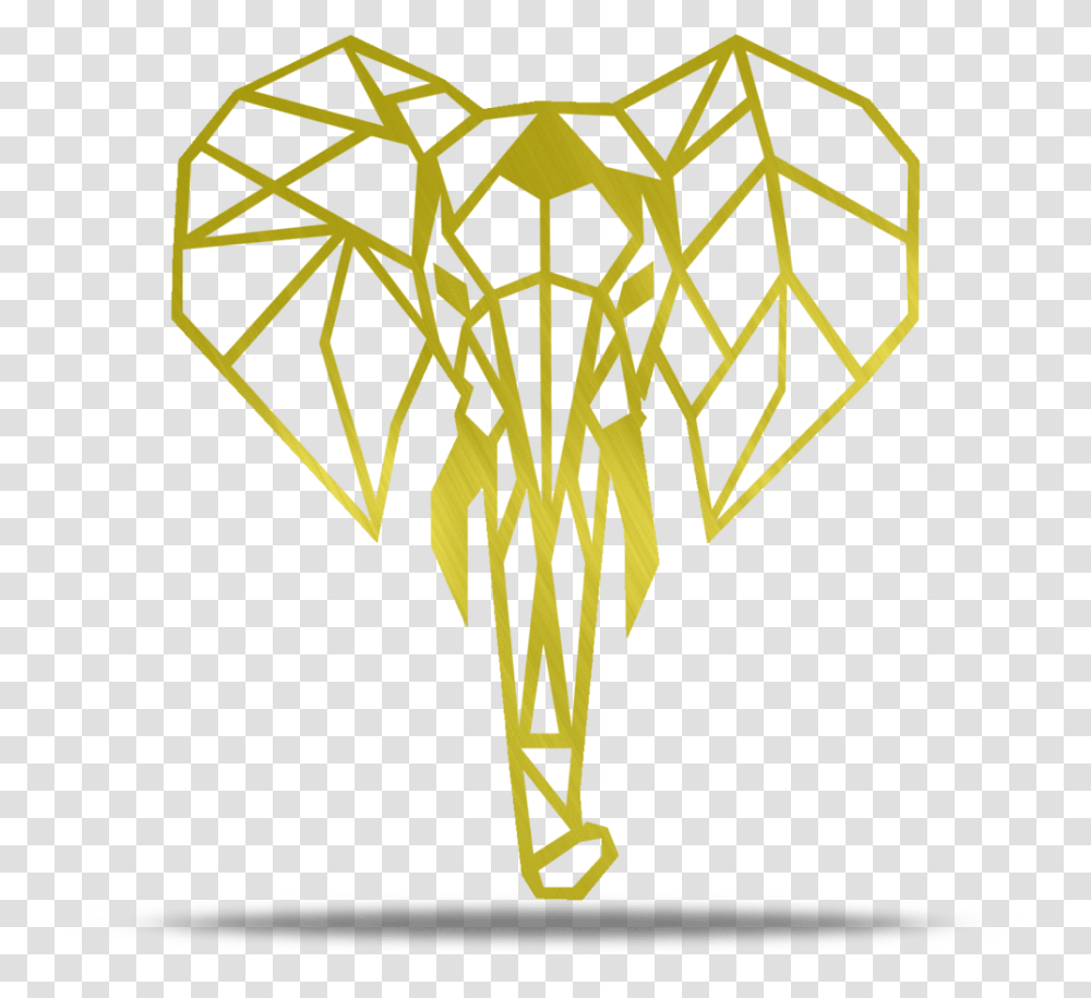 Geometric Elephant Metal Wall Art Metal Art Elephant, Emblem, Logo Transparent Png