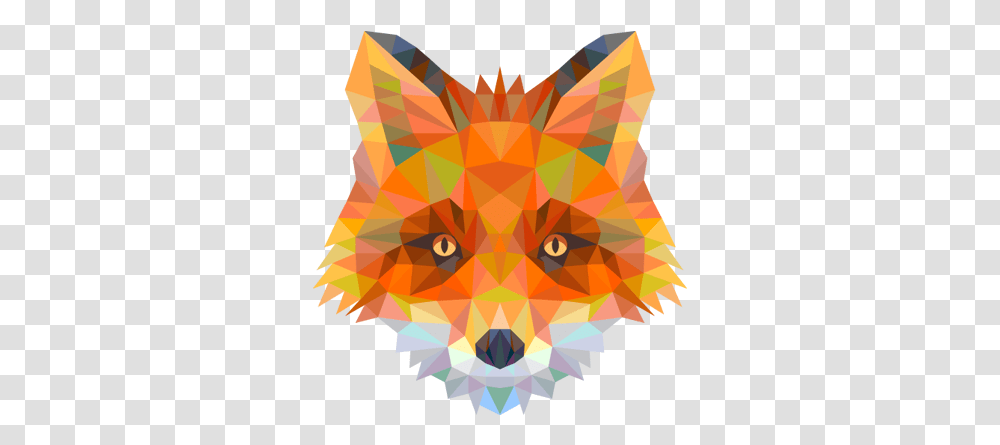Geometric Fox Head Decal Geometric Abstract Animal Art, Leaf, Plant, Rug, Graphics Transparent Png