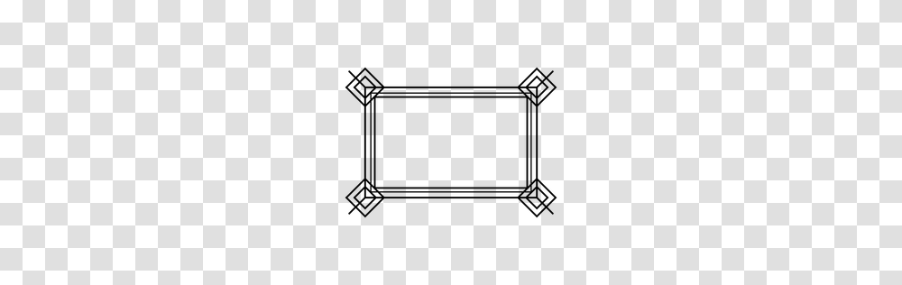 Geometric Frame Corner Ornament, Gray, World Of Warcraft Transparent Png
