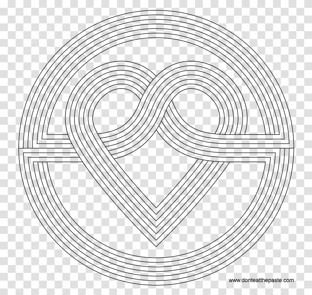 Geometric Heart Coloring Pages Simple Heart Mandala Coloring Pages, Gray, World Of Warcraft Transparent Png
