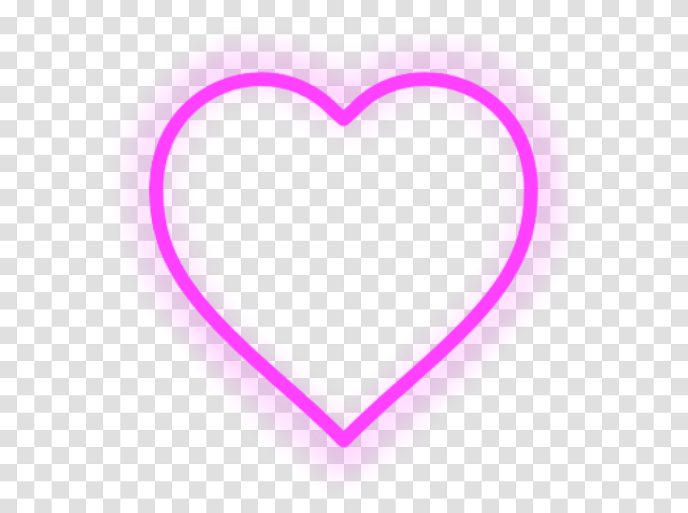 Geometric Heart Neon Border Frame Freetoedit Heart, Purple Transparent Png