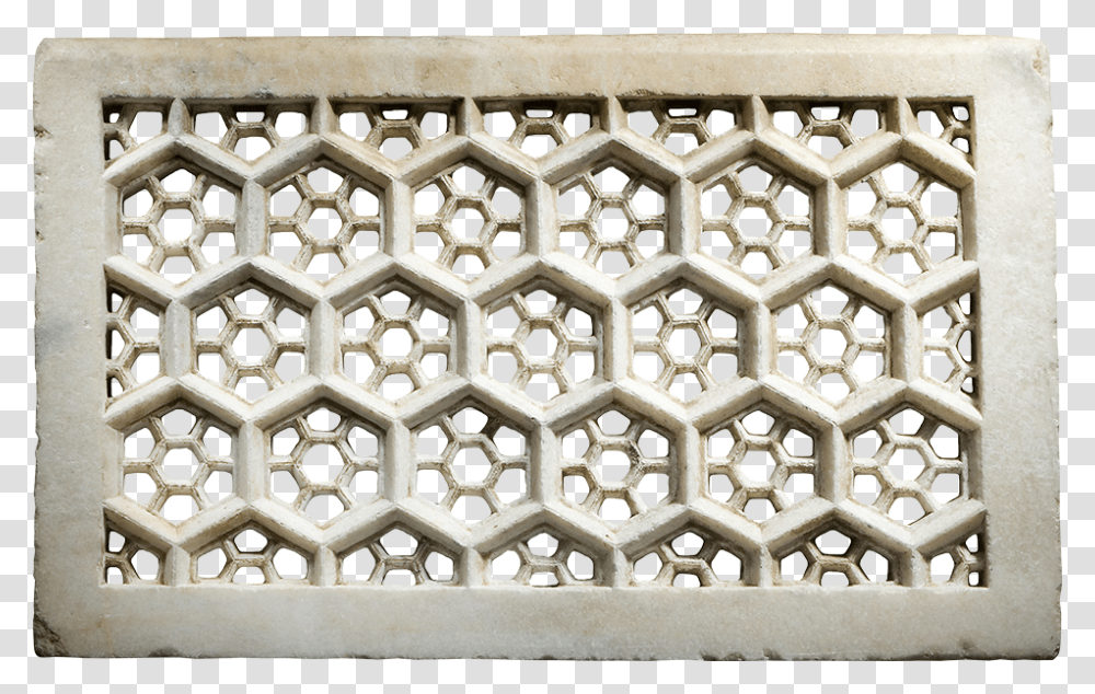 Geometric Marble Jali Geometric Pattern In Jali, Food, Honeycomb, Gate, Rug Transparent Png