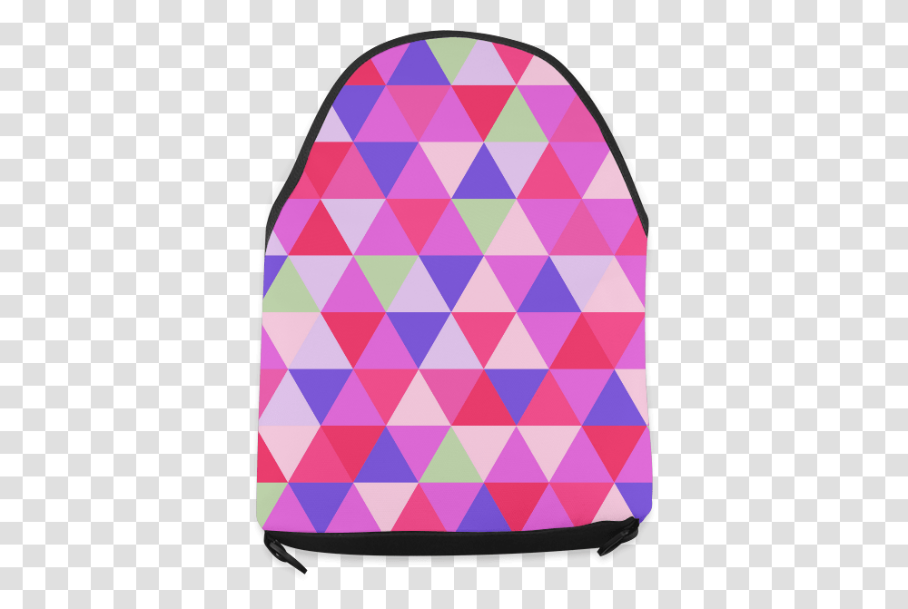Geometric Pink Triangle Pattern Crossbody Bag Backpack, Egg, Food, Rug, Plant Transparent Png