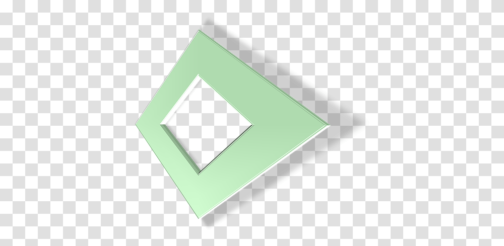 Geometric Shape 3d Shadow Diamond Sage Green Construction Paper, Triangle, Business Card Transparent Png