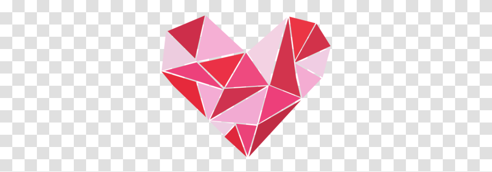 Geometric Shapes Geometric Heart Shape, Paper, Origami, Diamond, Gemstone Transparent Png