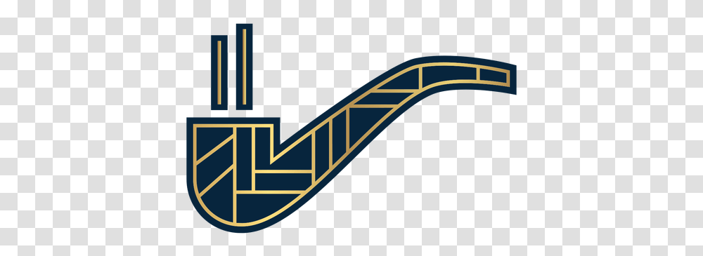 Geometric Smoke Pipe Gold Vertical, Logo, Symbol, Trademark, Metropolis Transparent Png