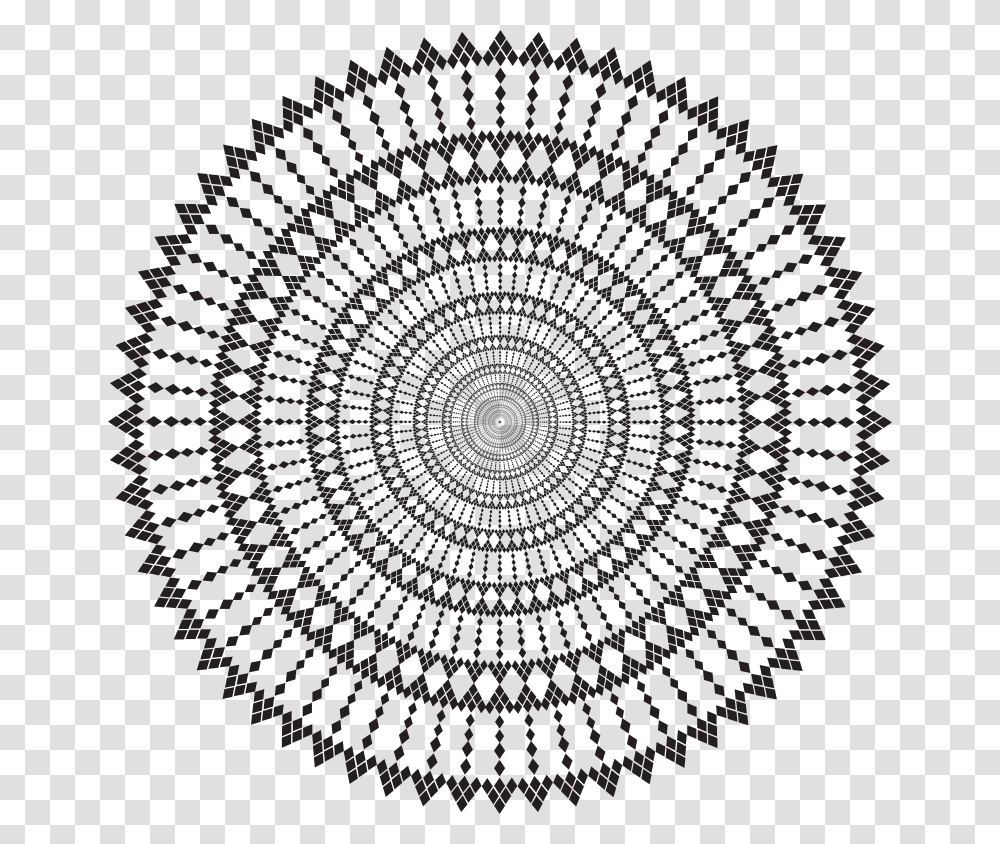 Geometric Style Mandala Abstract Geometric Circle, Rug, Pattern, Ornament, Fractal Transparent Png