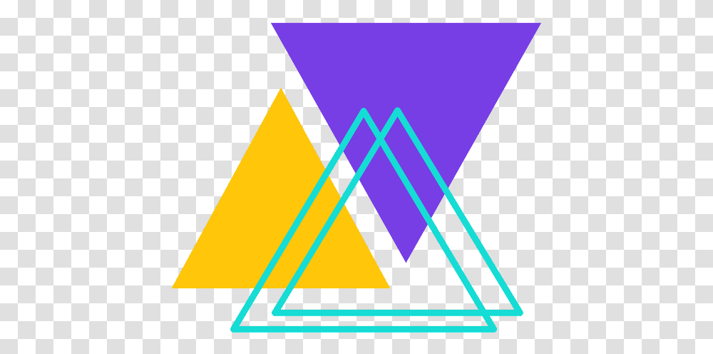 Geometric Tumblr Blue And Yellow Triangles Transparent Png