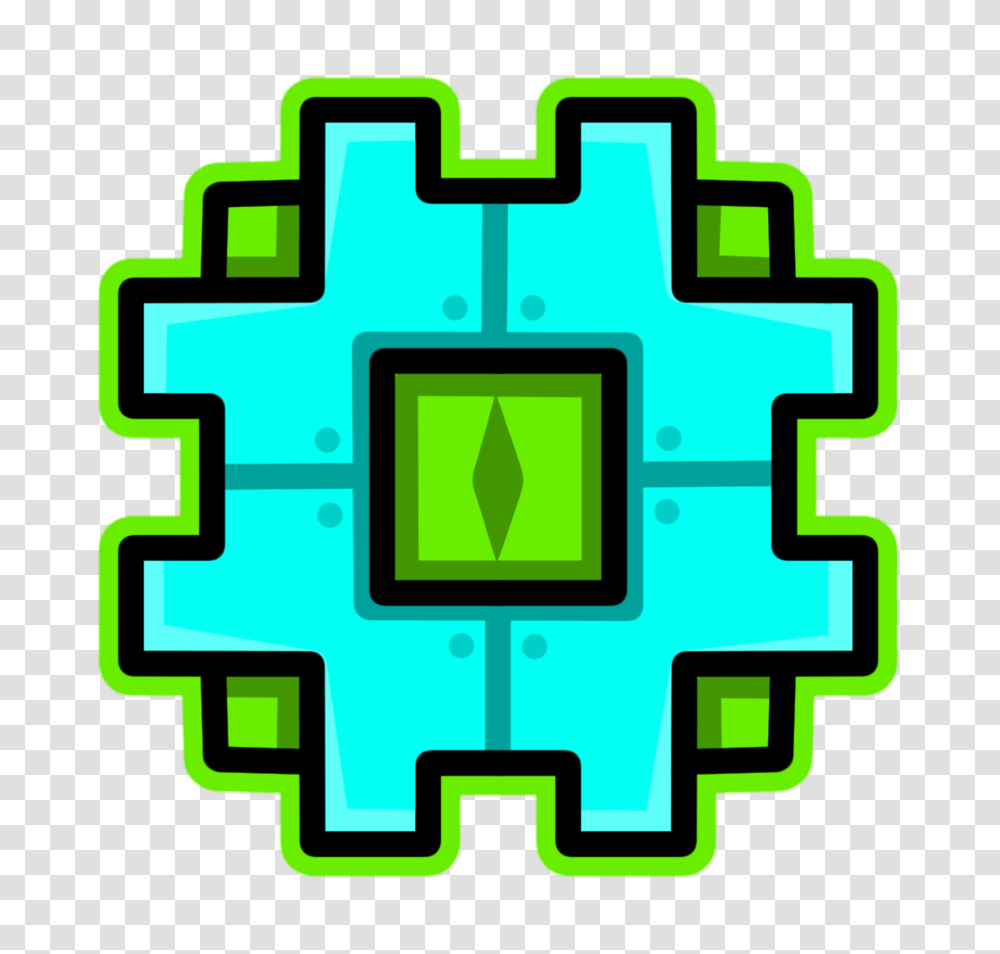 Geometry Dash Fancube, Pac Man, First Aid Transparent Png