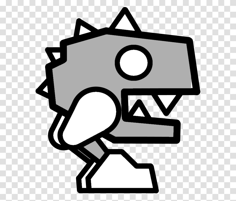 Geometry Dash Geometrical Dominator Icon, Stencil, Goggles, Silhouette Transparent Png