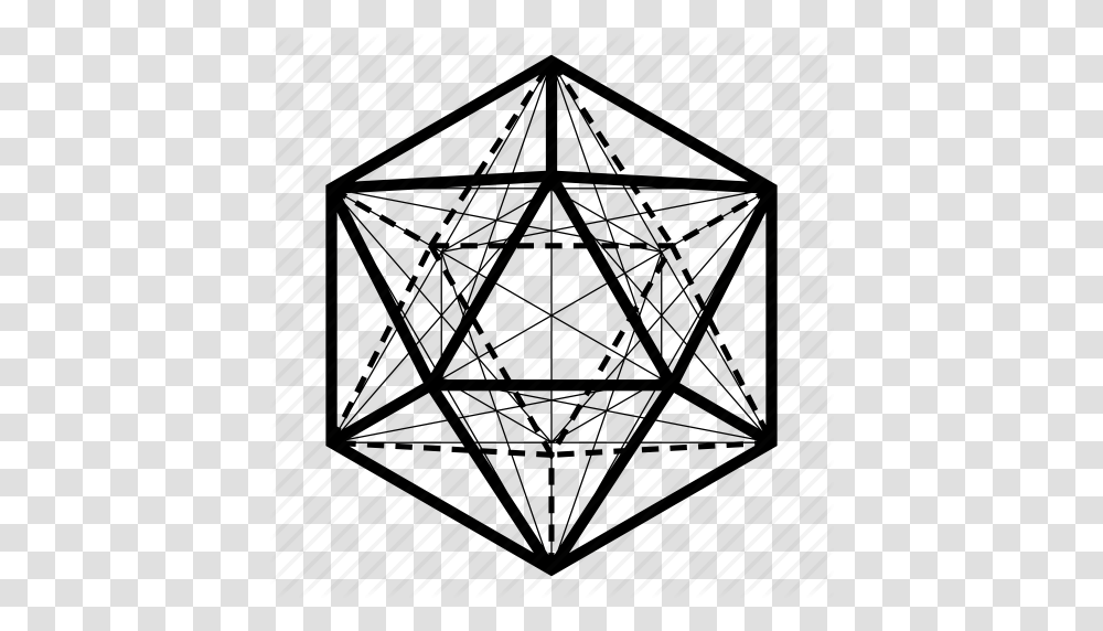 Geometry Icosahedron Sacred Icon, Triangle, Star Symbol, Architecture, Building Transparent Png