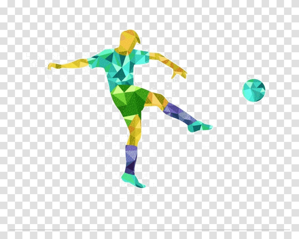 Geometry Sport Football Player Football Player Design Vector, Person Transparent Png