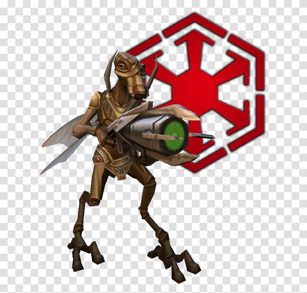 Geonosian Soldier Sith Empire Logo, Person, Duel, Robot, Samurai Transparent Png