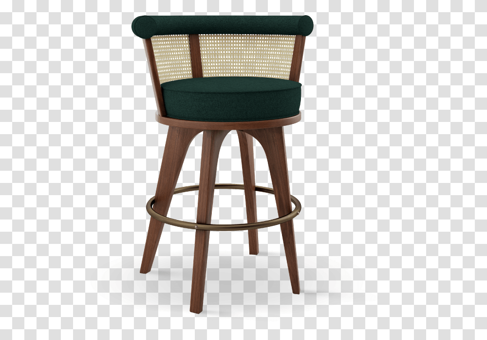 George Bar Chair Handcrafted In Walnut Wood Ratan George Bar Chair, Furniture, Bar Stool Transparent Png