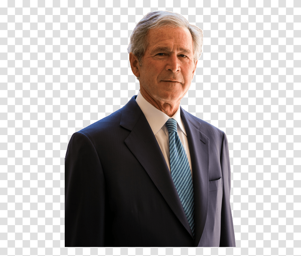 George Bush White Background, Tie, Accessories, Suit, Overcoat Transparent Png