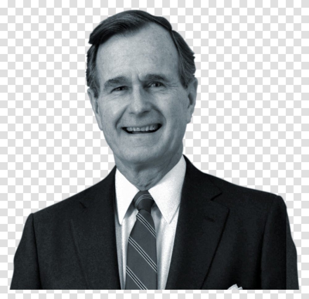 George Hw Bush, Tie, Accessories, Suit, Overcoat Transparent Png