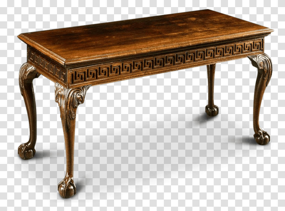 George Ii Mahogany Side Table With Finely Carved Greek Coffee Table, Furniture, Desk, Dining Table Transparent Png