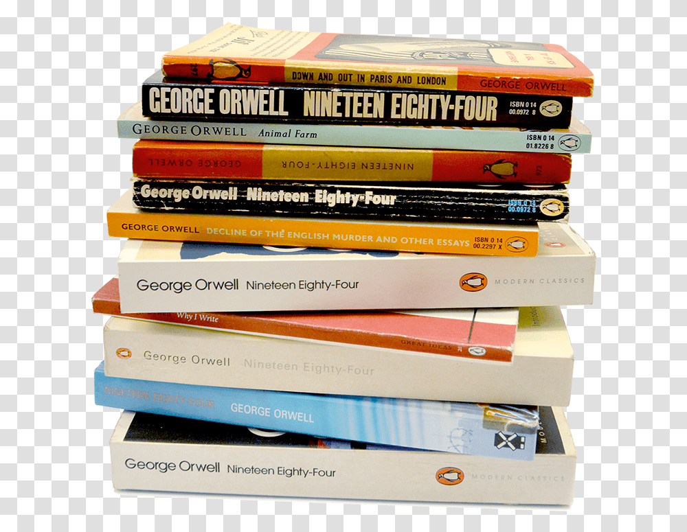 George Orwell Book Collection, Novel Transparent Png