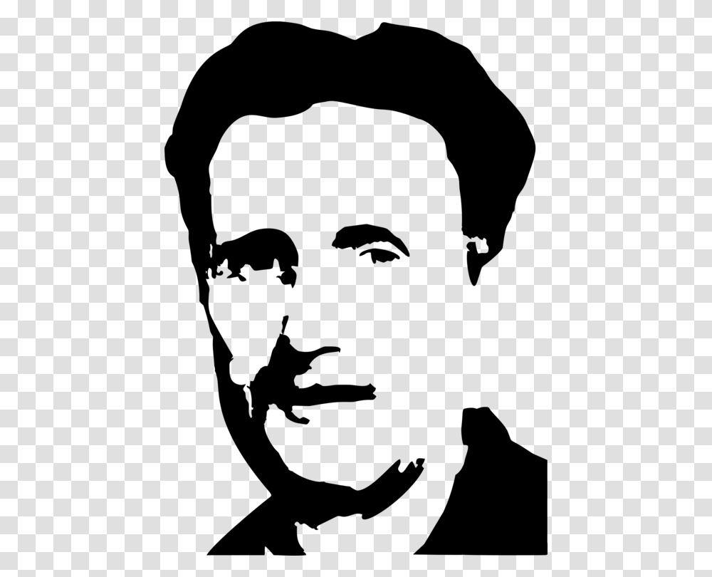 George Orwell Nineteen Eighty Four Big Brother Animal Farm Author, Gray, World Of Warcraft Transparent Png