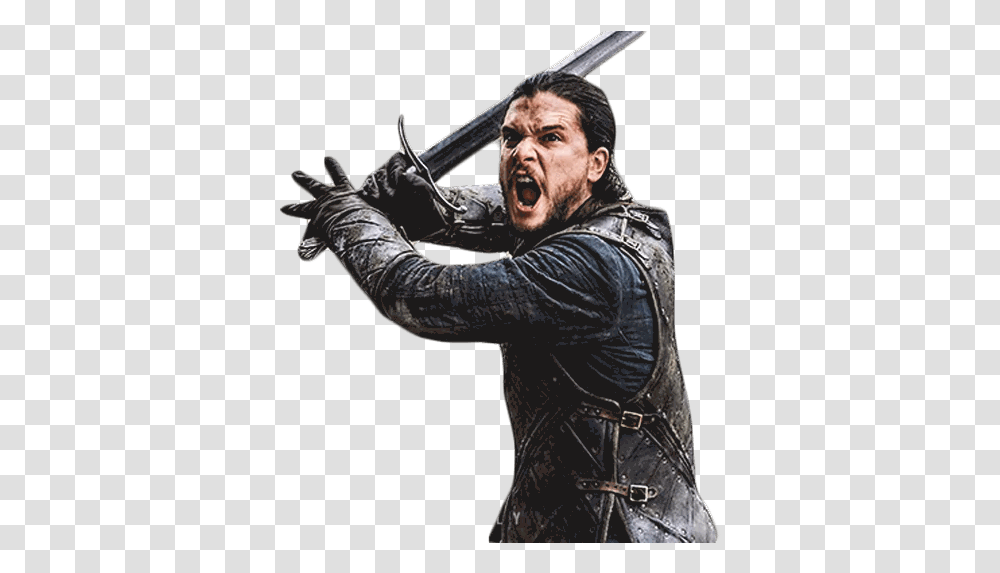 George R Game Of Thrones Jon Snow, Person, Weapon, Clothing, Man Transparent Png