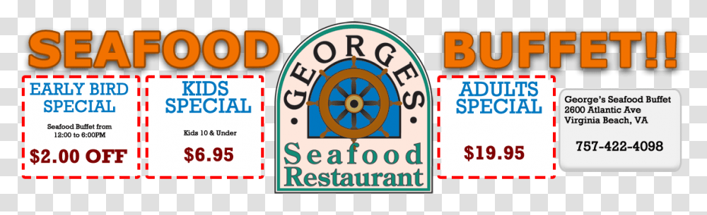 George's Seafood Buffet Circle, Logo, Poster Transparent Png