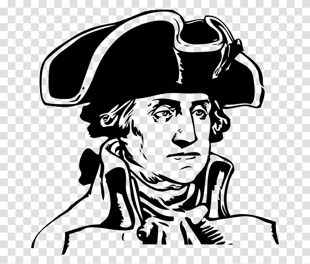 George Washington Clipart George Washington General Hat, Person, Human, Stencil, Officer Transparent Png