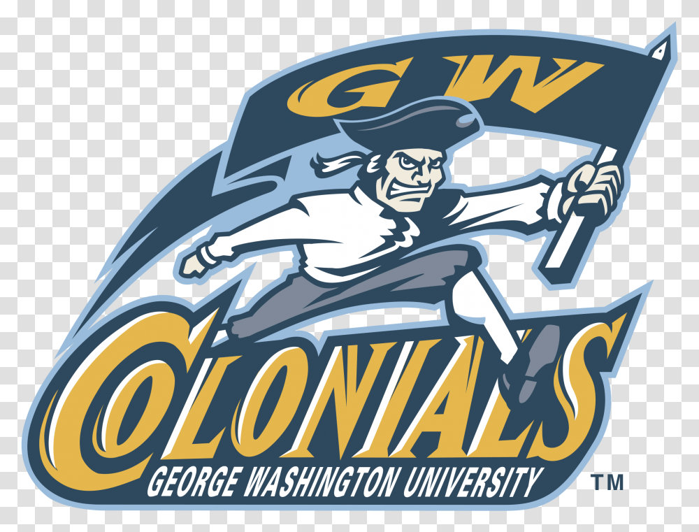 George Washington Colonials Mascot, Logo, Poster, Advertisement Transparent Png