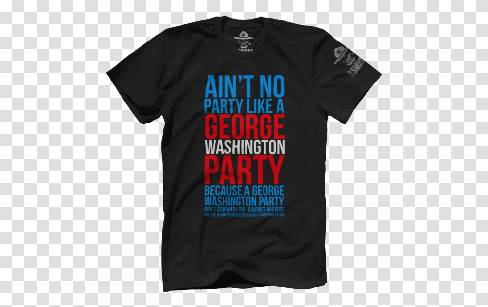 George Washington Party Active Shirt, Clothing, Apparel, T-Shirt, Person Transparent Png