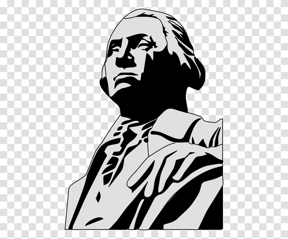 George Washington, Stencil, Person, Human, Face Transparent Png