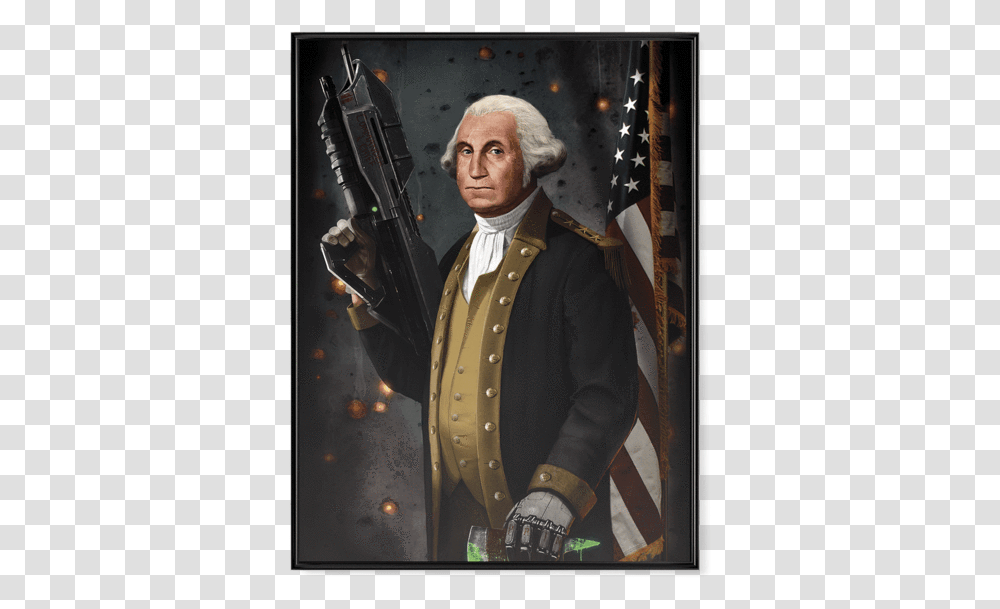 George Washington The Original Master Chief Modern Day George Washington, Person, Human, Flag Transparent Png
