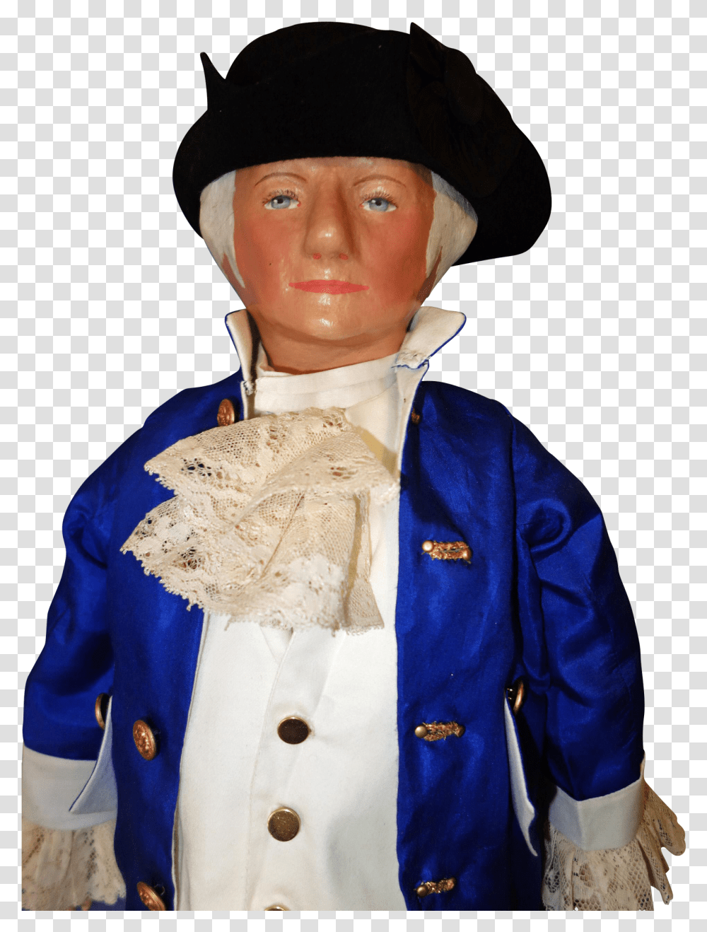 George Washington Wig Costume Hat, Coat, Apparel, Person Transparent Png