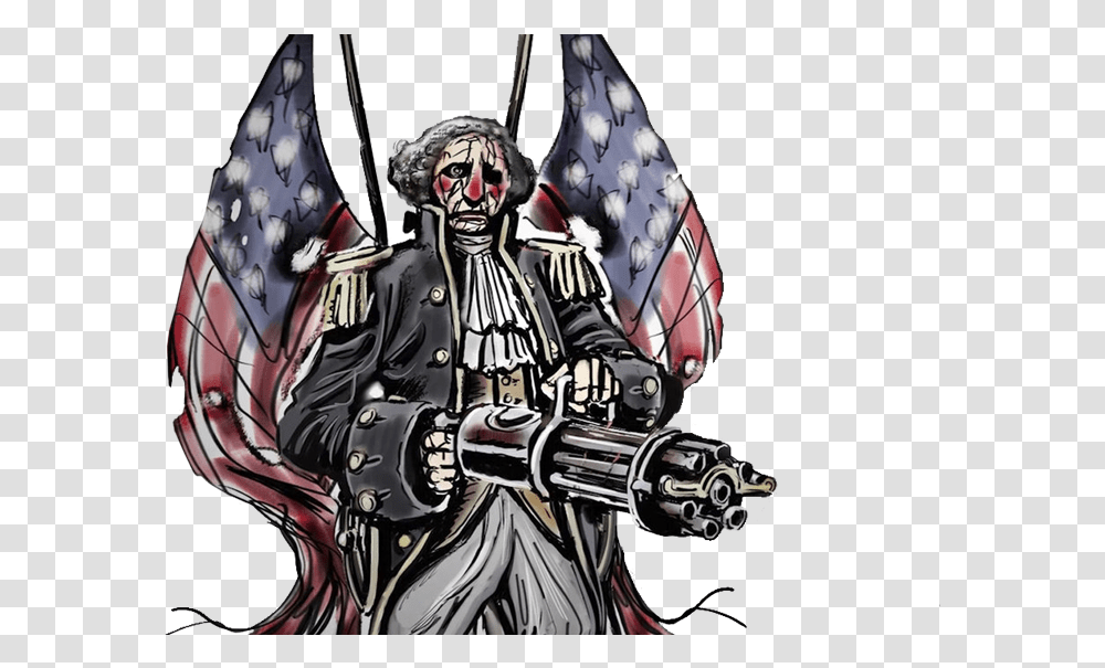 George Washington With Machine Gun, Person, Human, Knight, Samurai Transparent Png