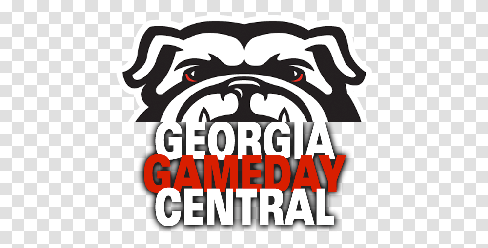 Georgia Bulldog Gameday Central Pug, Label, Alphabet Transparent Png