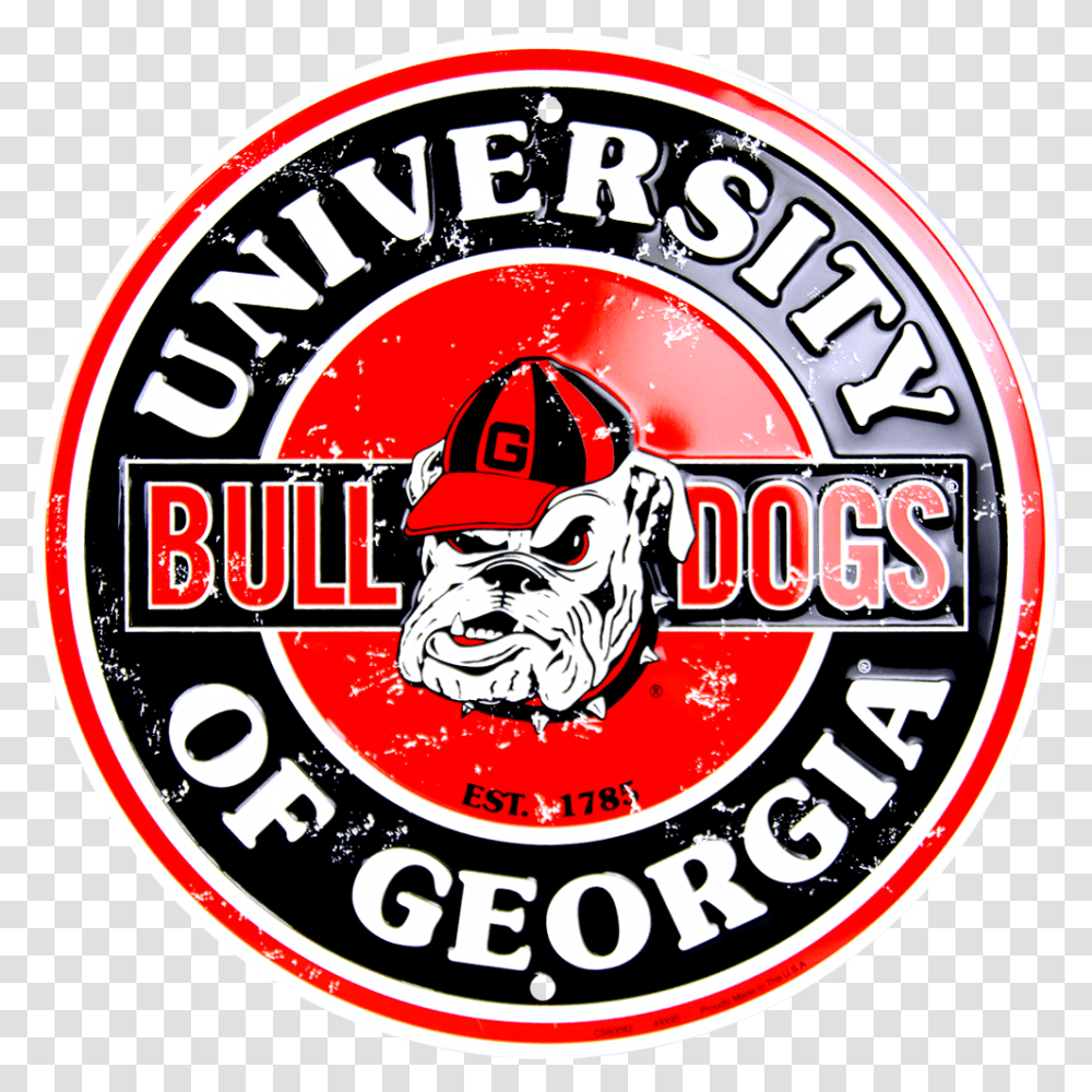 Georgia Bulldogs Circle Sign Emblem, Label, Logo Transparent Png