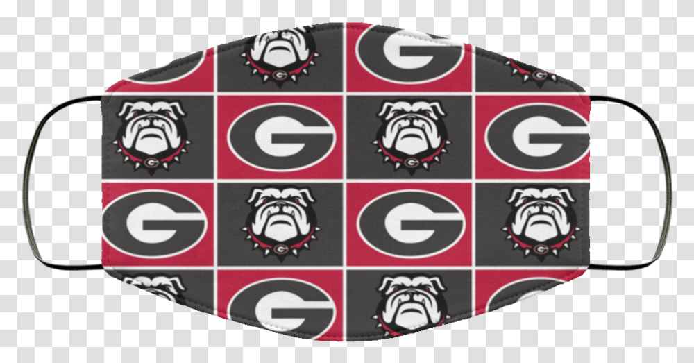 Georgia Bulldogs Face Mask Washable Circle, Game, Label, Text, Fire Truck Transparent Png