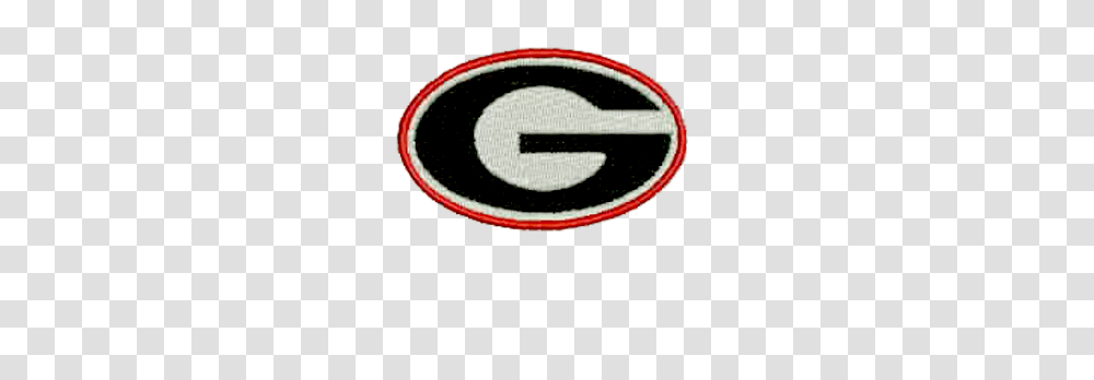 Georgia Bulldogs Letter G Embroidered Patch, Logo, Trademark, Tape Transparent Png