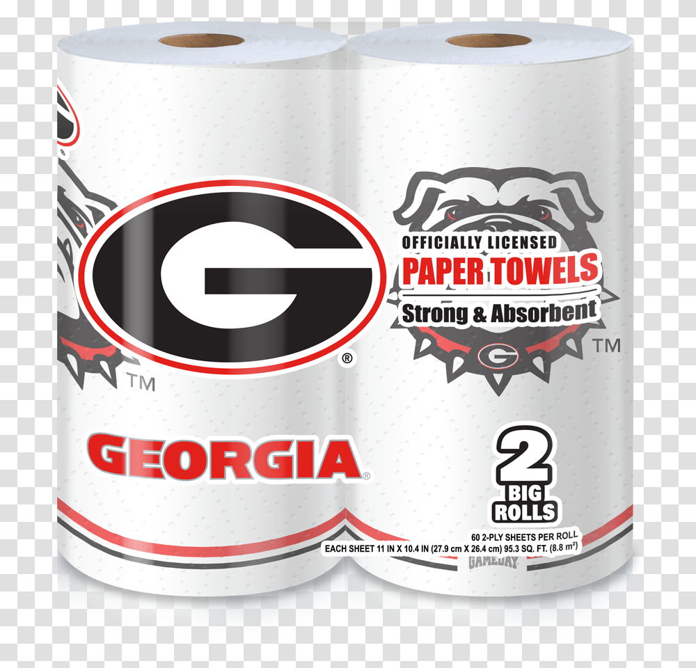 Georgia Bulldogs Logo Clipart University Of Georgia Georgia Bulldogs Logo, Towel, Paper, Paper Towel, Tissue Transparent Png