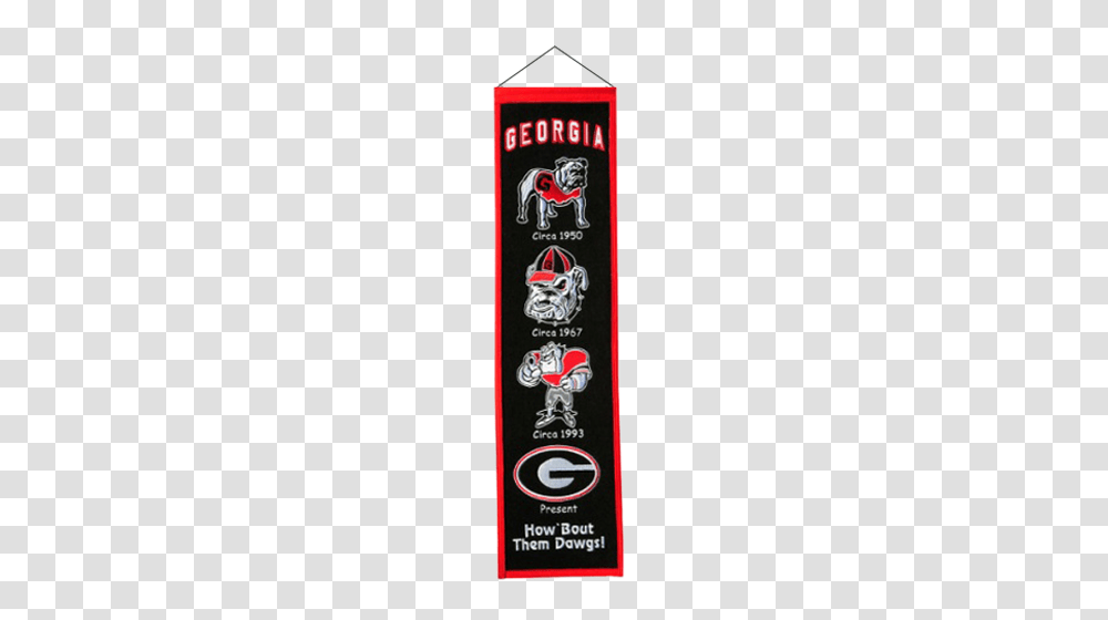 Georgia Bulldogs Logo Evolution Heritage Banner, Incense, Apparel, Sash Transparent Png