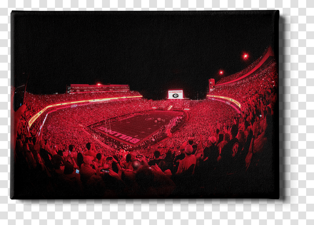 Georgia Bulldogs Sanford Red Lights Georgia Vs Notre Dame 2019 Red Lights, Interior Design, Indoors, Audience, Crowd Transparent Png