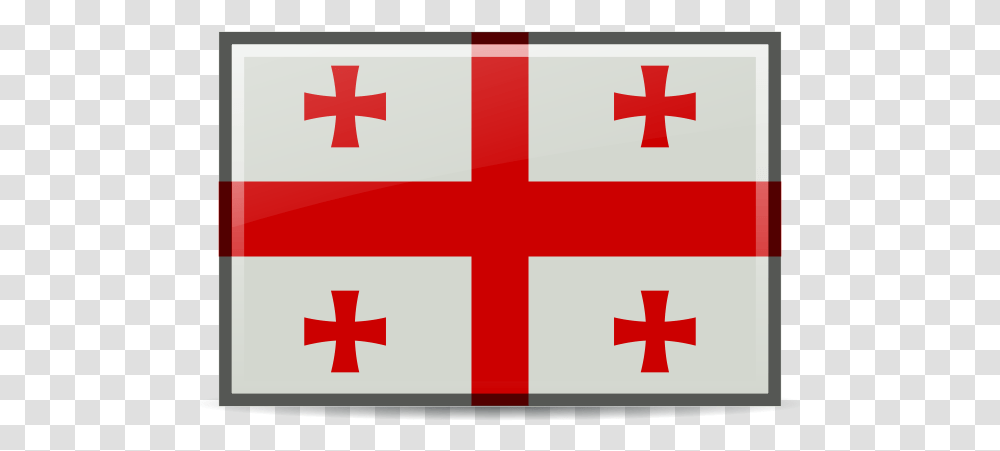 Georgia Flag Flags With A Red Cross, First Aid, Logo, Trademark Transparent Png