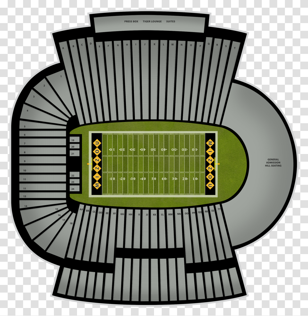 Georgia Football At Missouri Football At Faurot Field Architecture, Building, Stadium, Arena, Chair Transparent Png