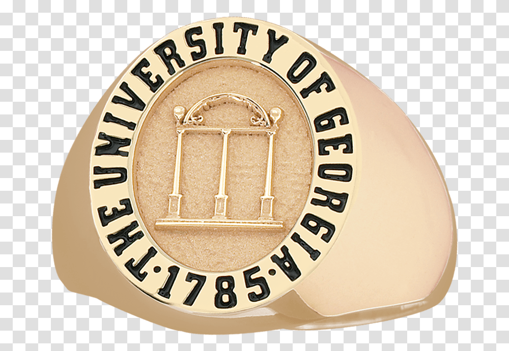Georgia Mens Large Round Signet Ring Emblem, Buckle, Logo, Symbol, Trademark Transparent Png