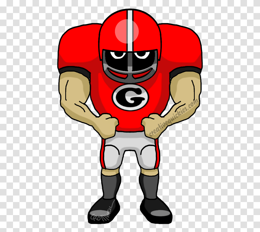 Georgia Outline Football Player Cartoon, Armor, Knight Transparent Png