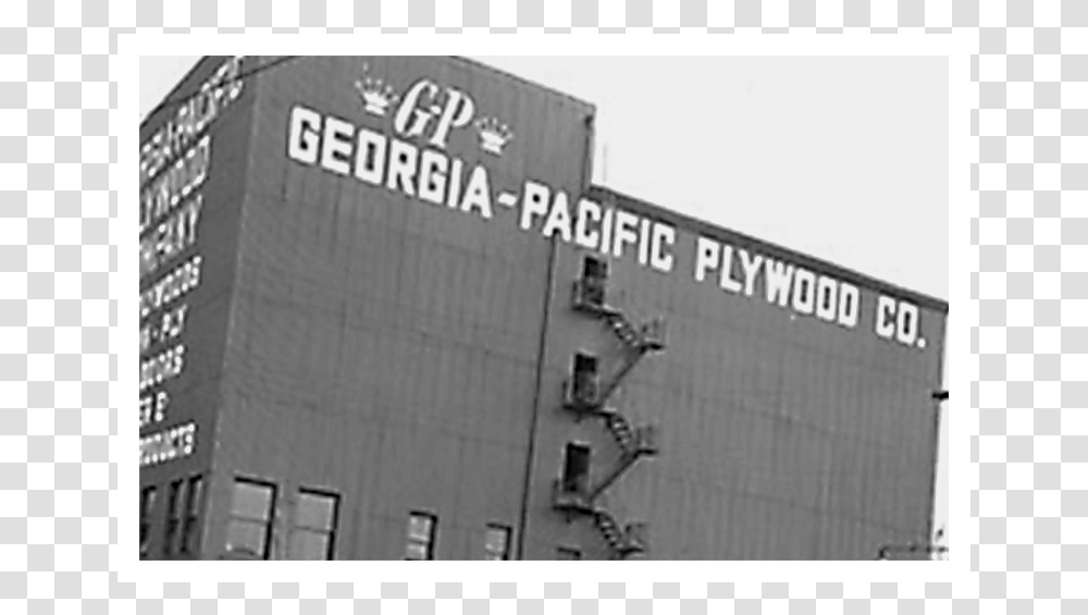 Georgia Pacific Plywood History Timeline Container Ship, Building, Factory, Housing, Office Building Transparent Png
