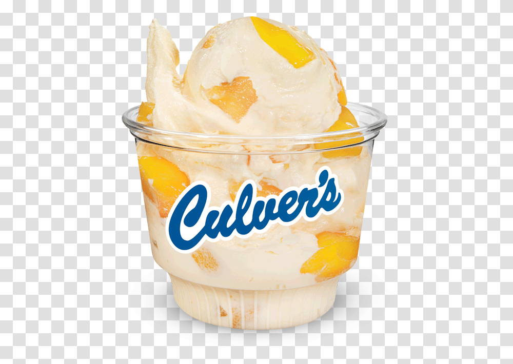 Georgia Peach Download Culvers Welcome To Delicious, Cream, Dessert, Food, Creme Transparent Png