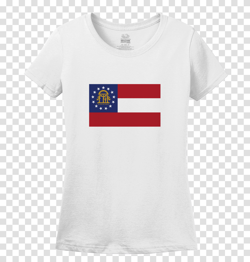 Georgia State Flag, Apparel, T-Shirt Transparent Png