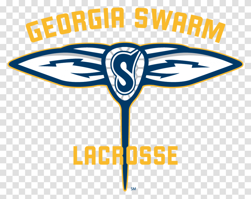 Georgia Swarm Pro Lacrosse Team Logo Georgia Swarm Lacrosse, Label, Blow Dryer, Sticker Transparent Png