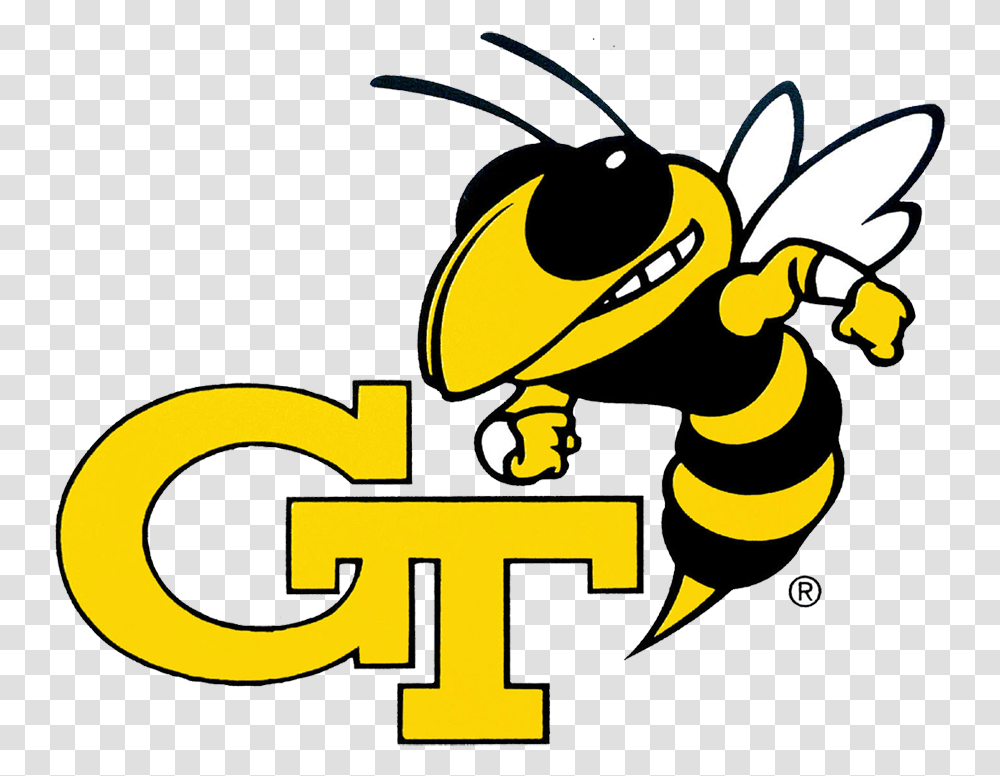 Georgia Tech Logo Yellow Jacket Georgia Tech, Wasp, Bee, Insect, Invertebrate Transparent Png